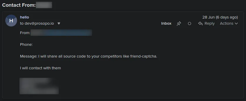 First email blackmail