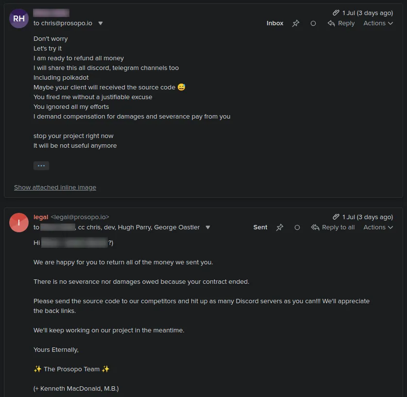 Fourth and final blackmail email