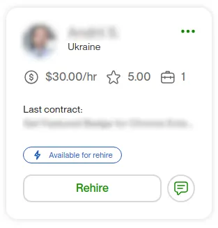 Upwork profile